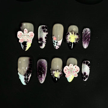 Orchid Leopard Nails