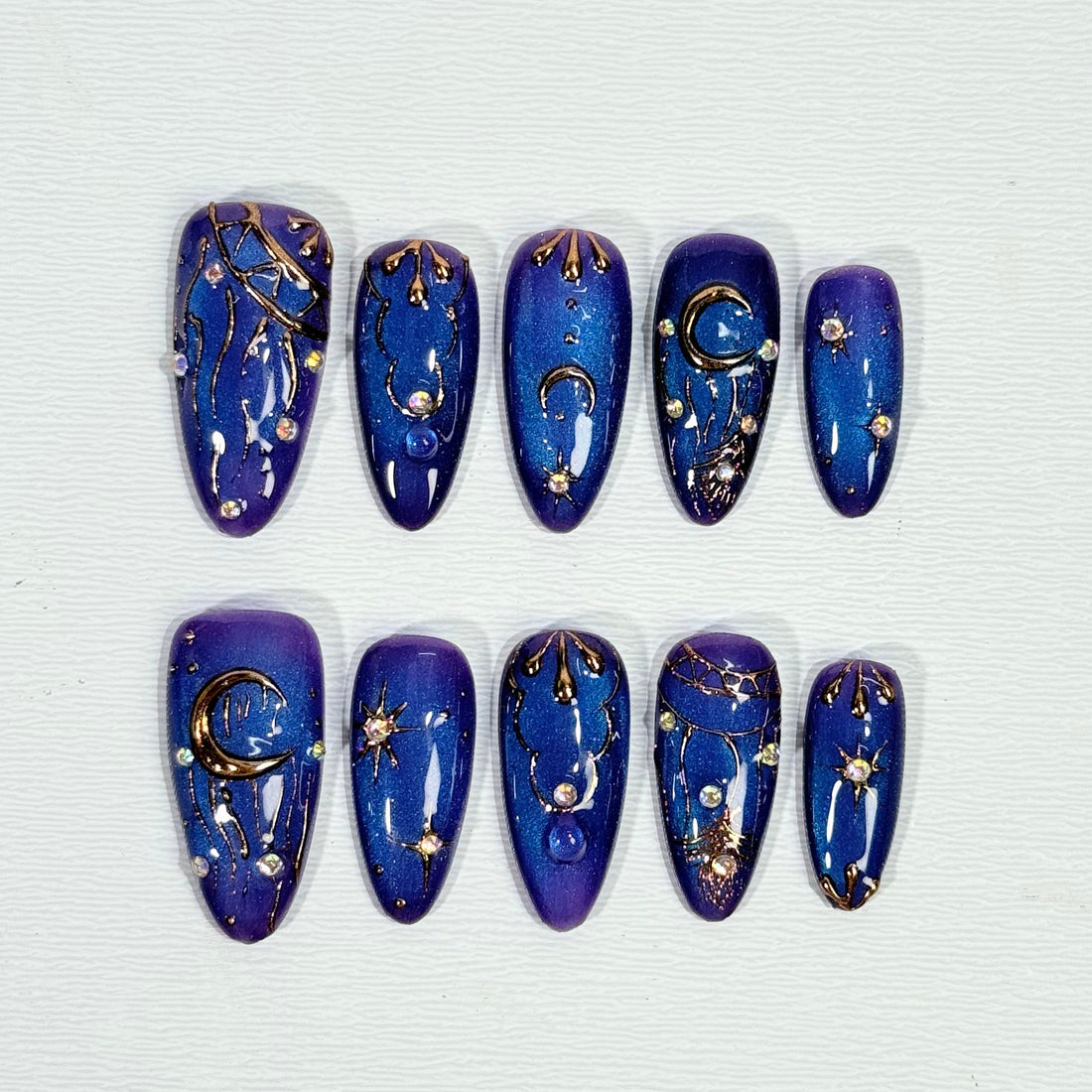 Midnight Celestial Nails