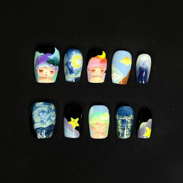 Dimoo Starry Night Nails