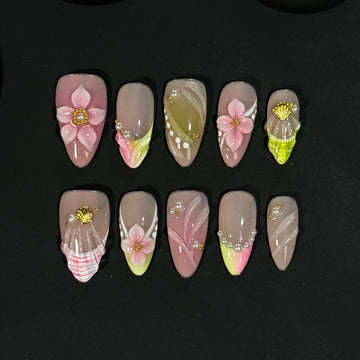 Garden Rose Nails