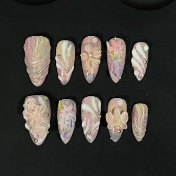 Rose Gradient Nails