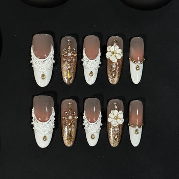 Lace Bridal Nails