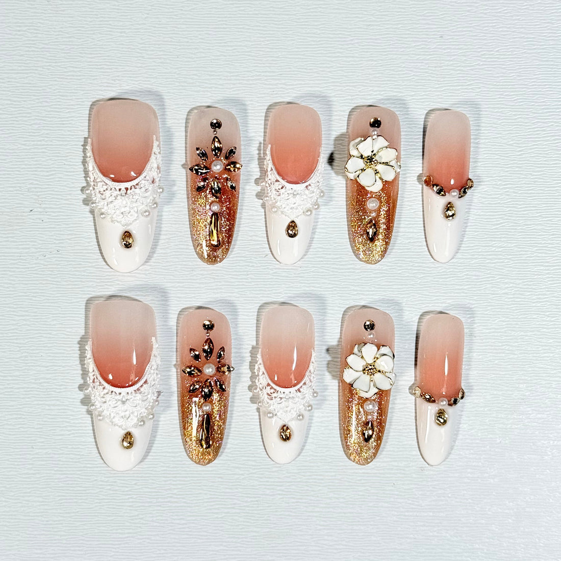 Lace Bridal Nails